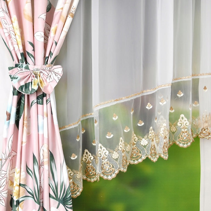 Dieninės Užuolaidos Domi Pink (400x160 cm)