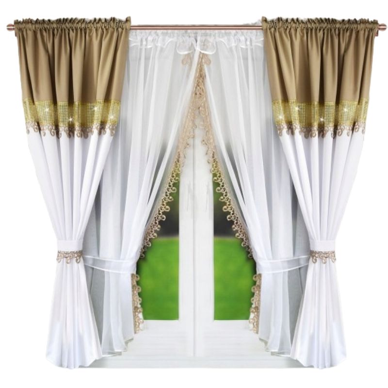 Dieninės Užuolaidos Golden Elegance (400x160 cm)