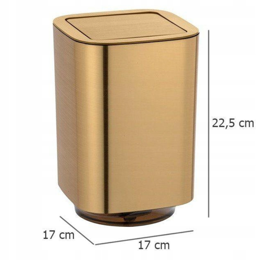 Šiukšliadėžė Voniai Auron Gold