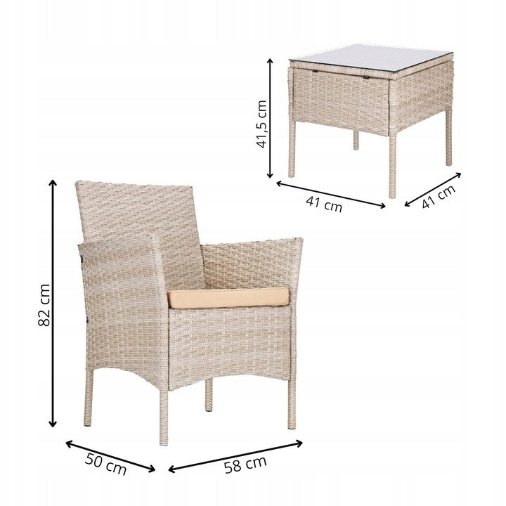 Sodo Baldų Komplektas Springos Beige