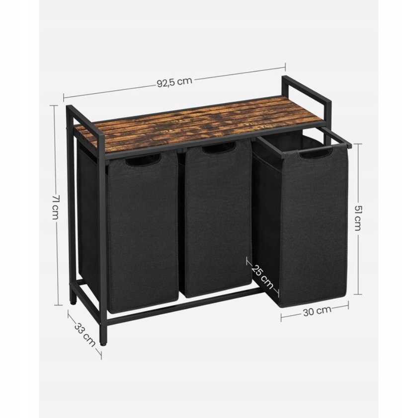 Vonios Spintelė Su Skalbinių Krepšiais