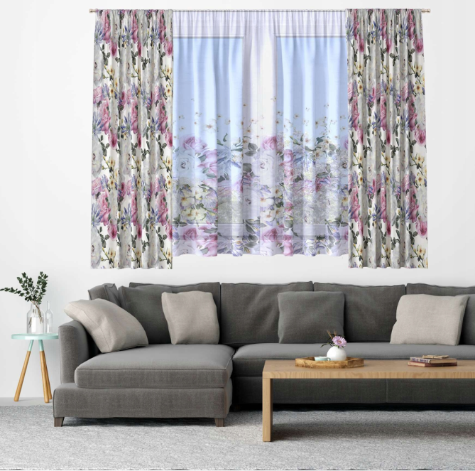 Dieninės Užuolaidos Floral Home
