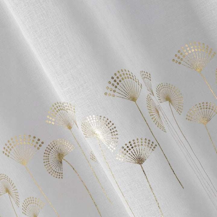 Dieninės Užuolaidos Su Auksinėmis gėlėmis 300x150 cm