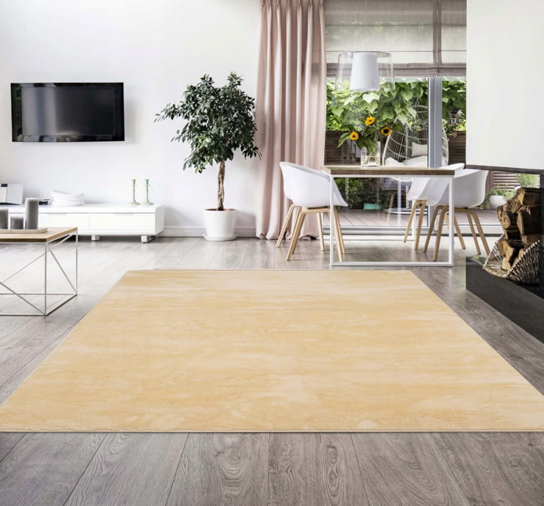 Pliušinis Kilimas Beige (Įvairūs Dydžiai)