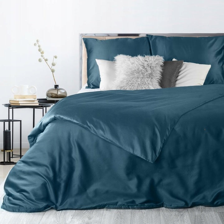 Premium Kokybės Satininis Patalynės Komplektas Grey