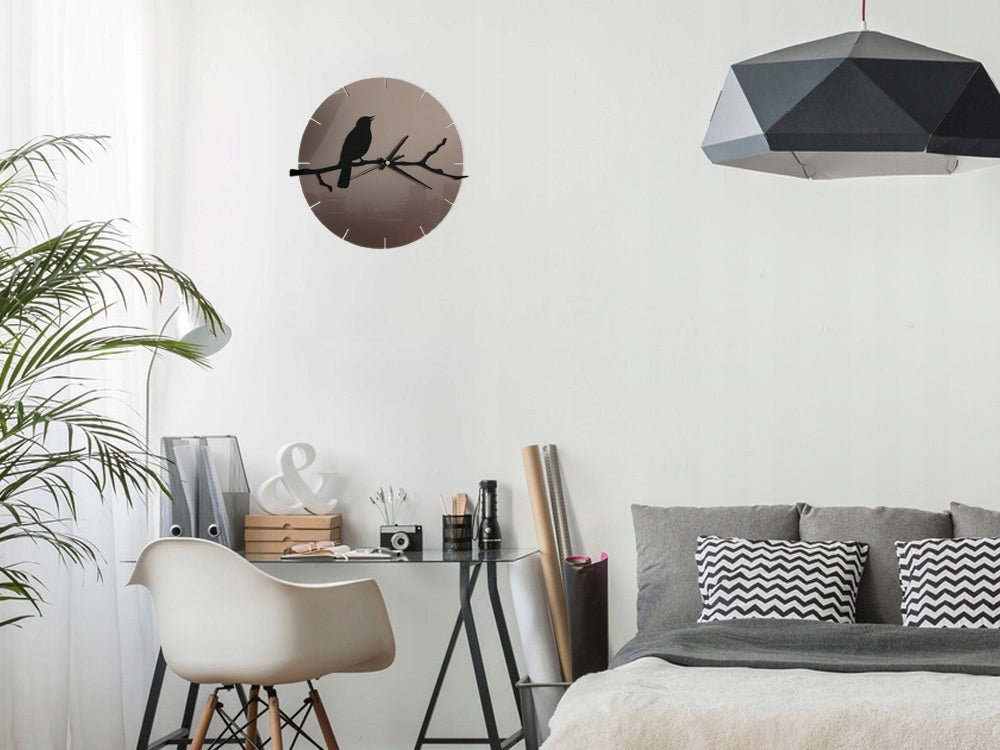 Sieninis Laikrodis Bird Brown