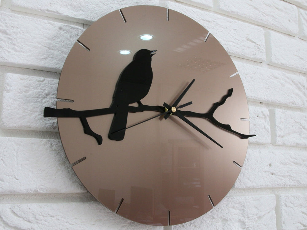 Sieninis Laikrodis Bird Brown