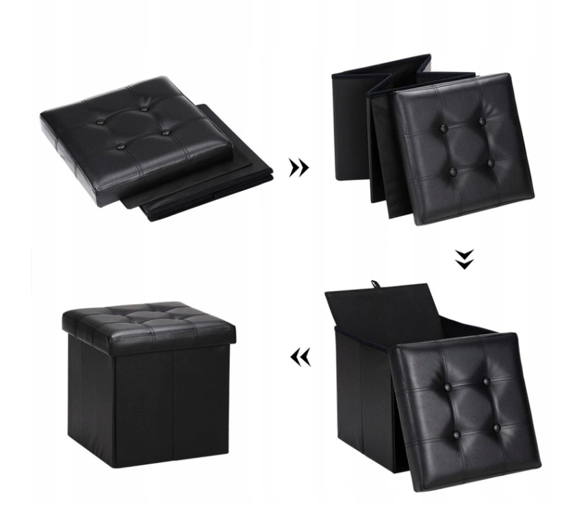 Sulankstomas Pufas Art Black