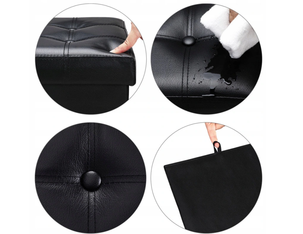 Sulankstomas Pufas Art Black
