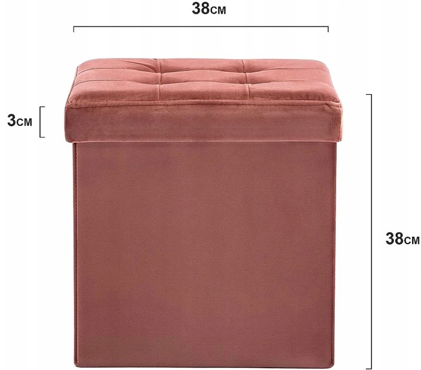 Sulankstomas Pufas Pink