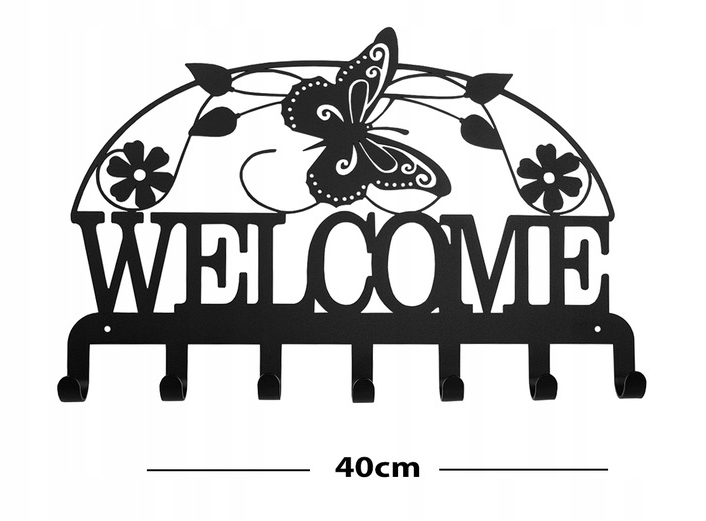 Sieninė Kabykla Rūbams Ir Raktams Welcome