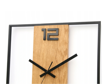 Modernus Laikrodis Su Medinėmis Detalėmis